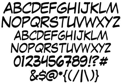 TỔNG HỢP FONT CHỮ TRUYỆN TRANH ĐẸP Comic Comoc có cả bộ chữ in hoa và chữ in thường, cộng với các biểu tượng và ký tự có dấu
