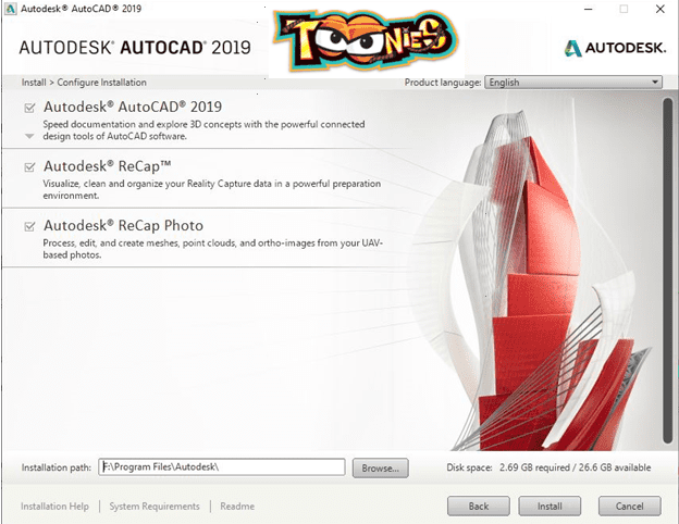 Hướng Dẫn Download Autocad 2019 Full Crack-Link không lỗi chọn đường dẫn cài đặt install