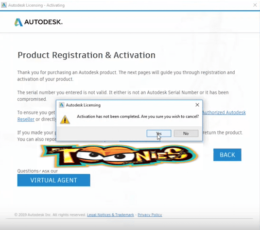 Hướng Dẫn Download Autocad 2019 Full Crack-Link không lỗi Chọn Yes tiếp theo Autocad 2019