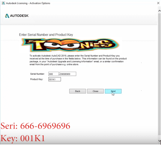 Hướng Dẫn Download Autocad 2019 Full Crack-Link không lỗi Nhập lại thông tin như hình bên dưới và bấm Next.