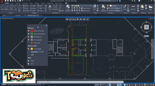 Hướng dẫn cài đặt AutoCad 2021 Full Vĩnh Viễn-Link không lỗi So sánh nhanh các thay đổi với Xref Compare với autocad 2021