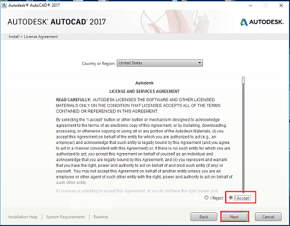 Hướng Dẫn Download Autocad 2017 64 bit full crack miễn phí Tick vào I accept và click vào Next để tiếp tục