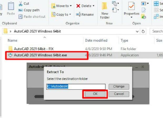 Hướng dẫn cài đặt AutoCad 2021 Full Vĩnh Viễn-Link không lỗi Giải nén tệp autocad 2021