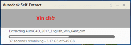 Hướng Dẫn Download Autocad 2017 64 bit full crack miễn phí chờ phần mềm autocad 2017 tự giải nén
